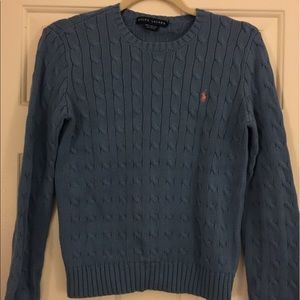 Polo Ralph Lauren Blue Cable Knit Sweater